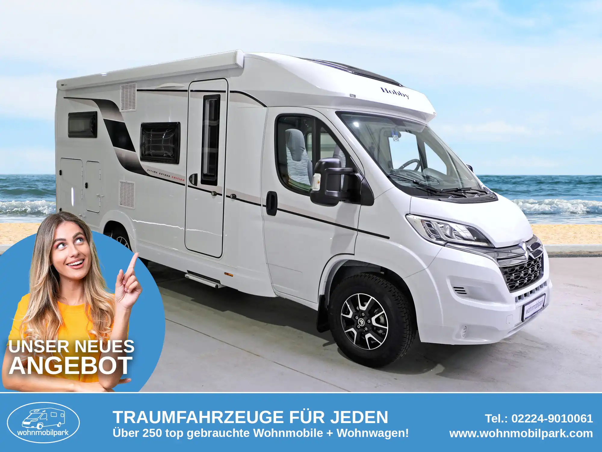 HOBBY Optima Ontour V 65 GE Edition Teilintegrierter gebraucht kaufen in Bad Honnef